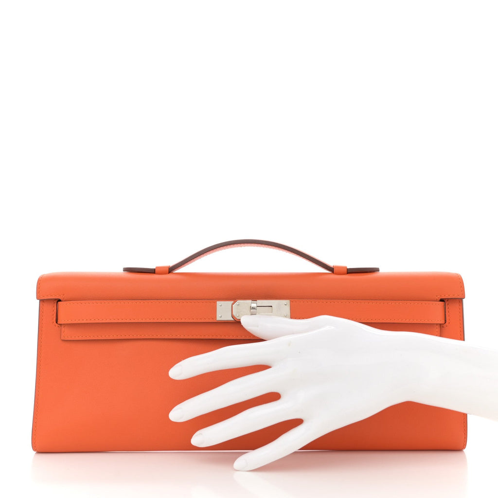 Swift Kelly Cut Clutch Pochette Orange