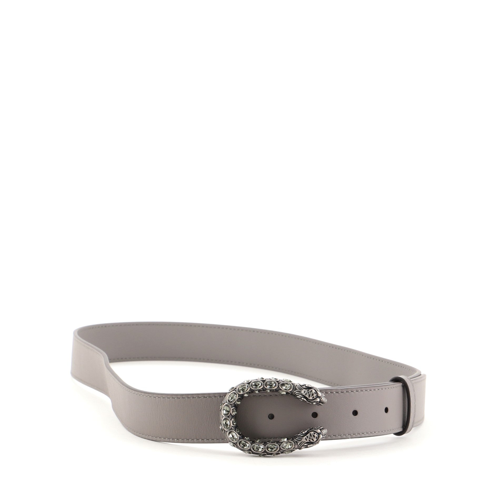 Dionysus Belt Leather with Crystal Embellished Metal Medium 85