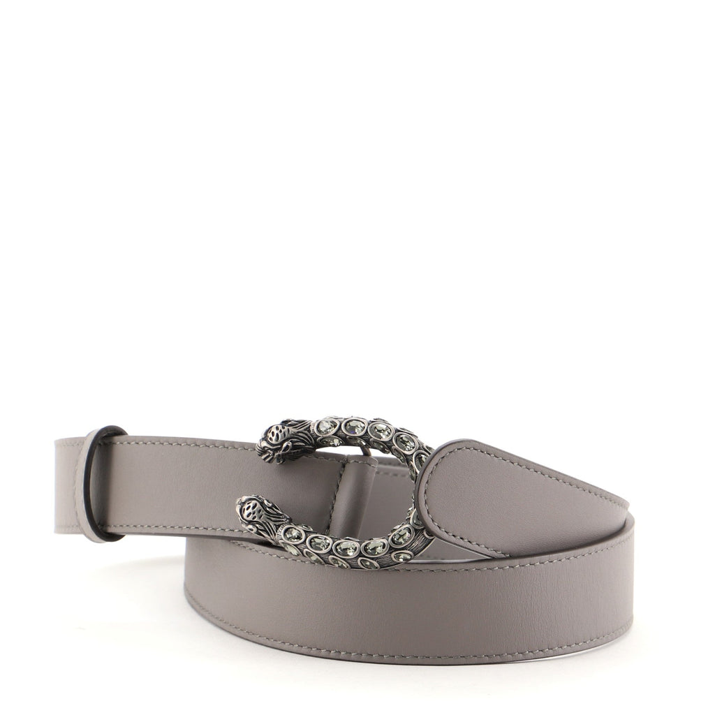 Dionysus Belt Leather with Crystal Embellished Metal Medium 85