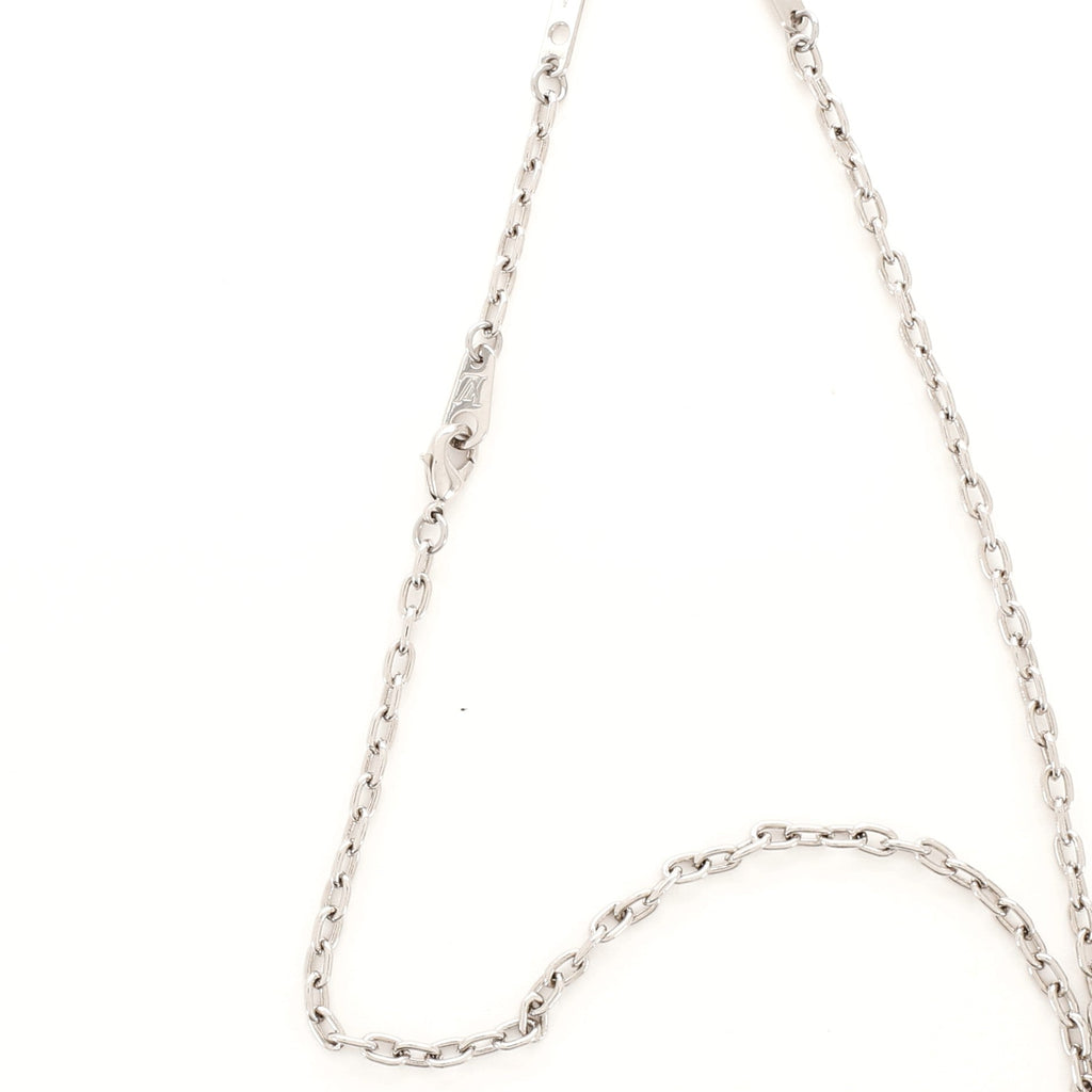 Monogram Pendant Necklace Metal with Crystal