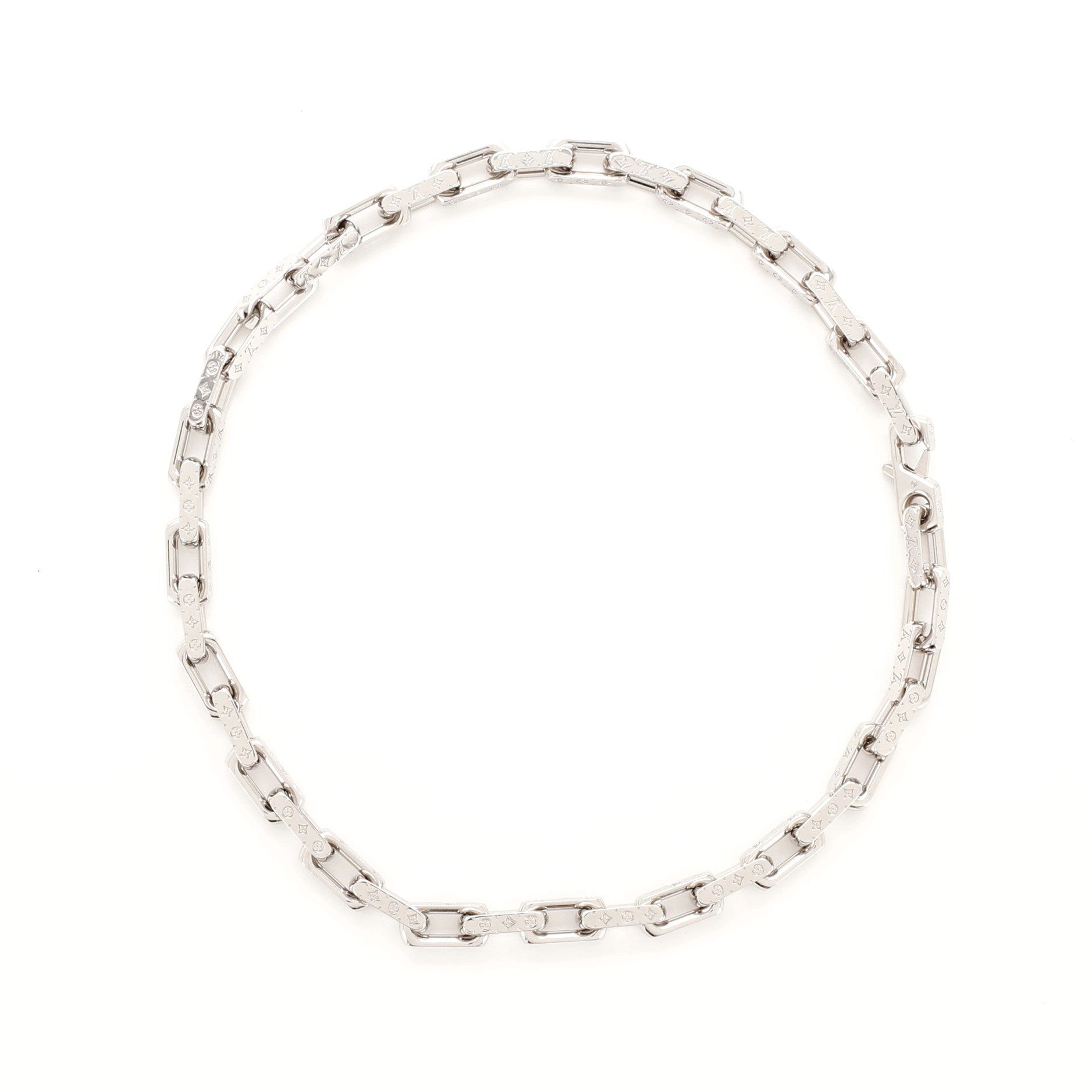 Monogram Chain Necklace Metal