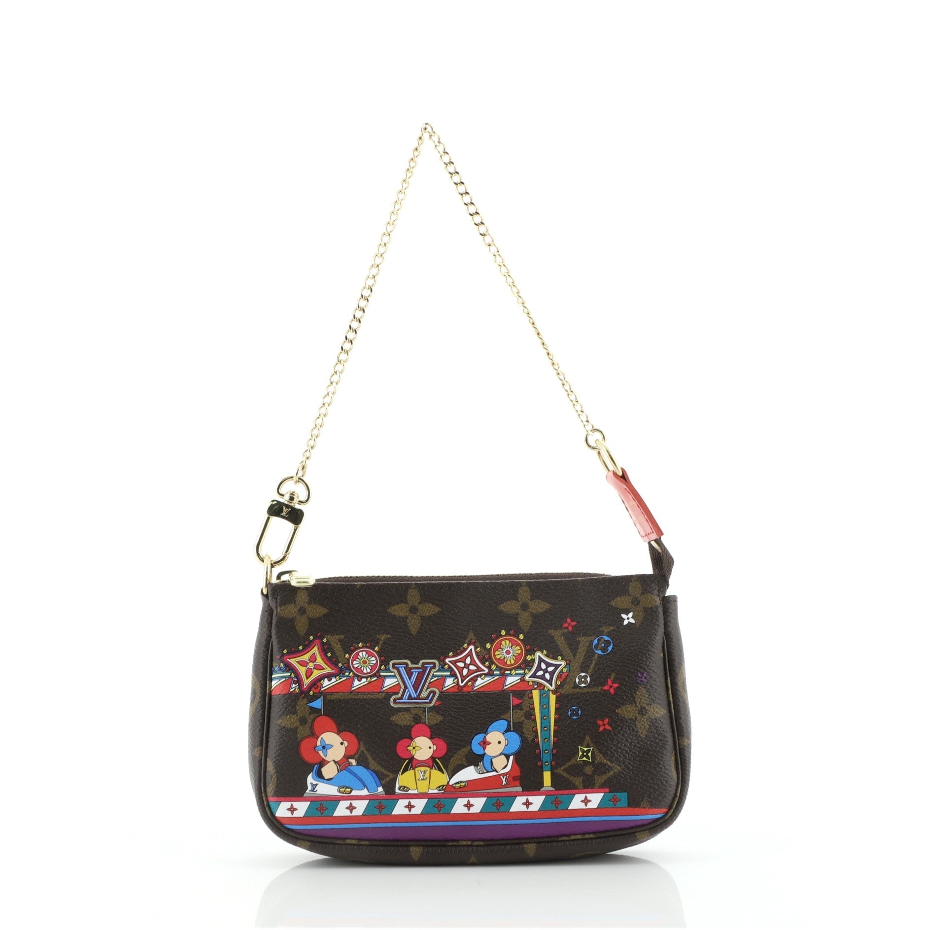 Pochette Accessoires Limited Edition Vivienne Xmas Monogram Canvas Mini