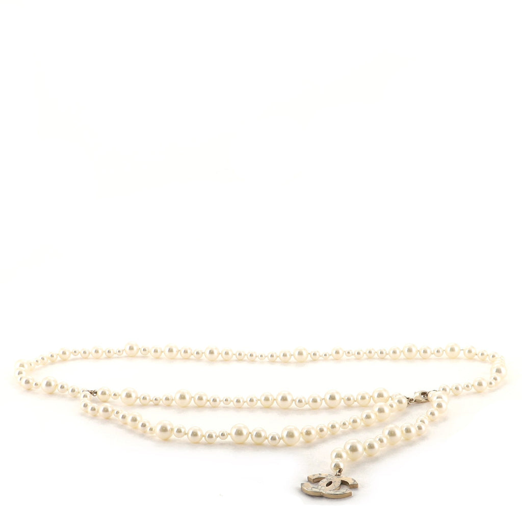 Double Strand CC Belt Faux Pearls 50