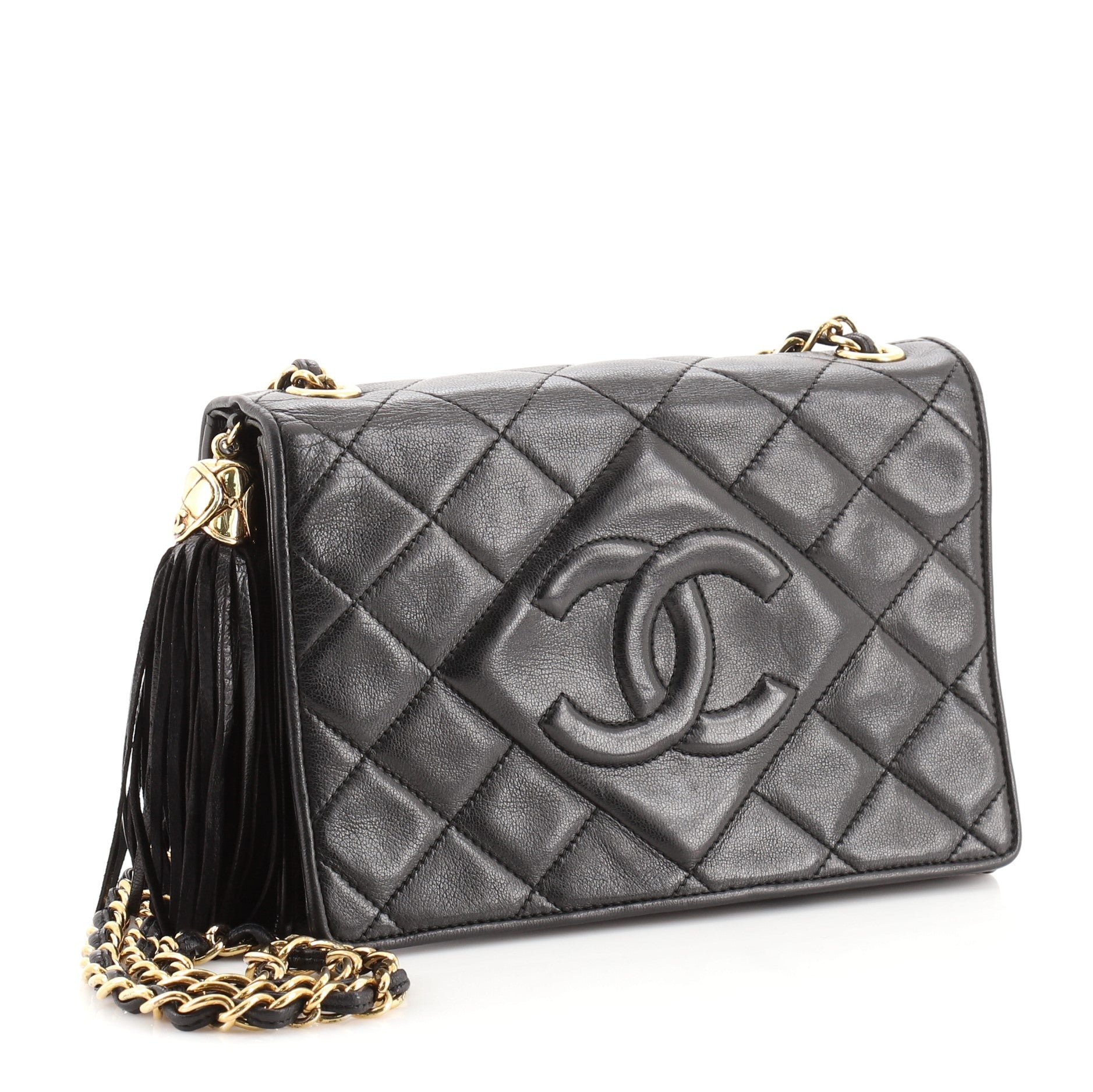 Vintage Diamond CC Flap Bag Quilted Lambskin Mini