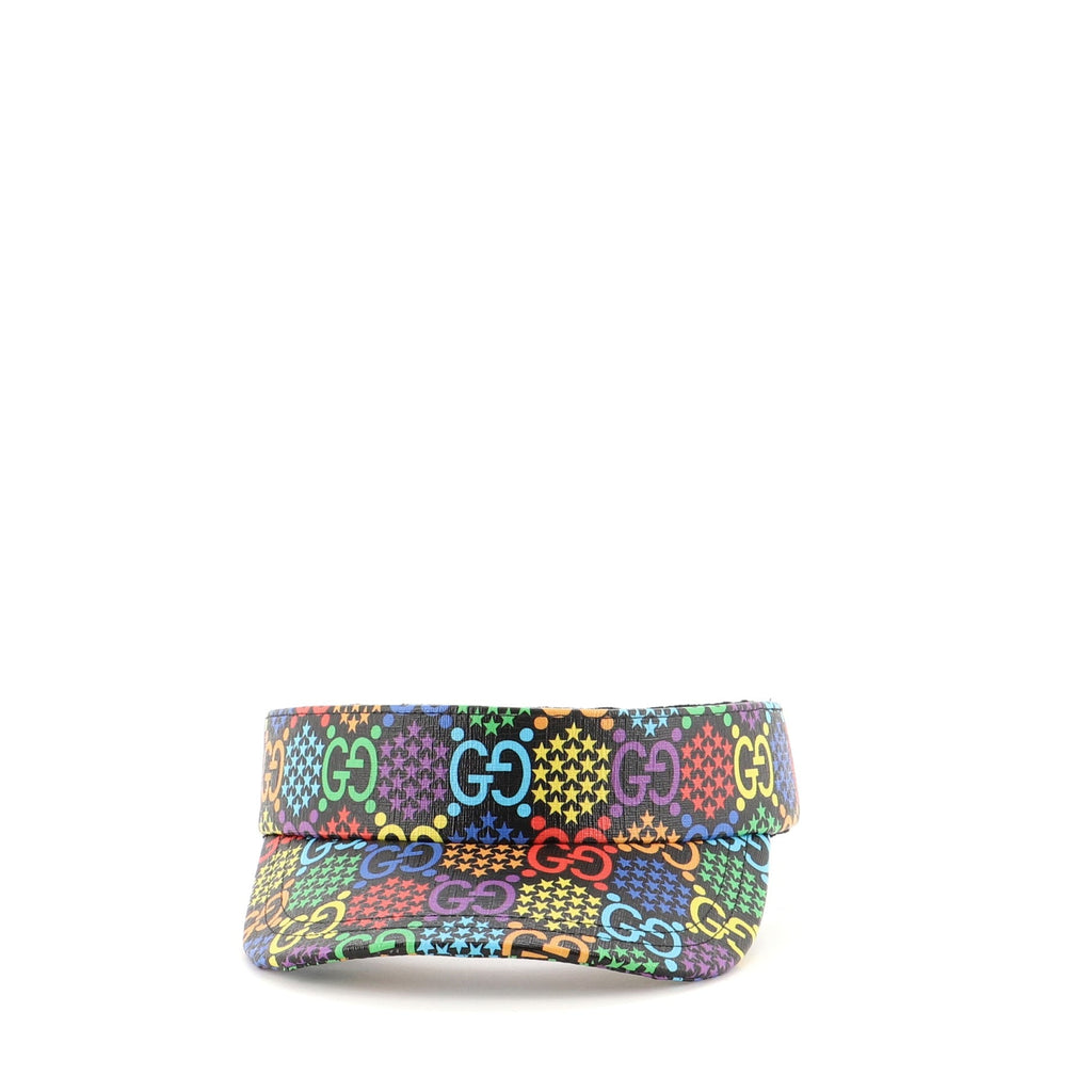 Sun Visor Psychedelic Print GG Coated Canvas XXL