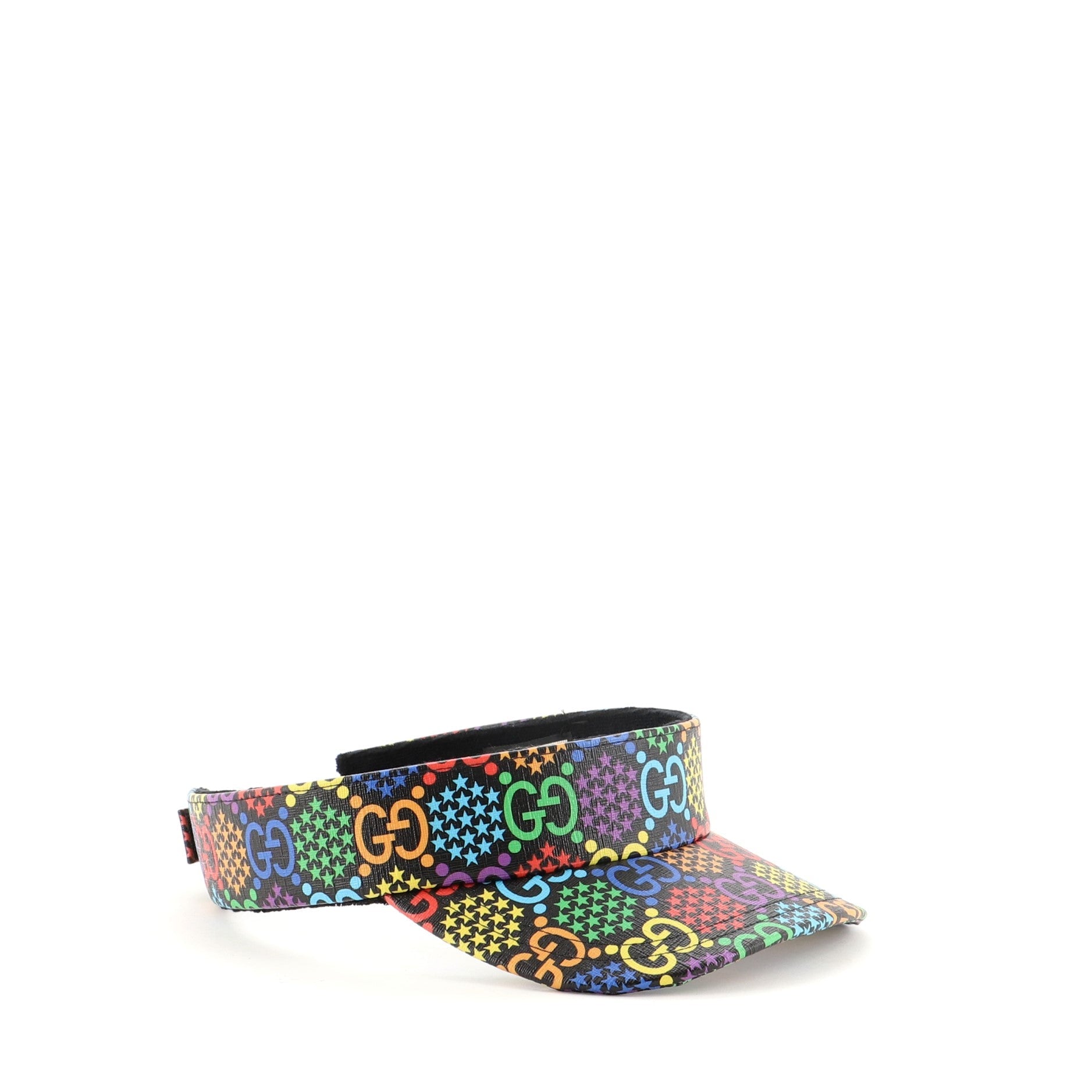 Sun Visor Psychedelic Print GG Coated Canvas XXL