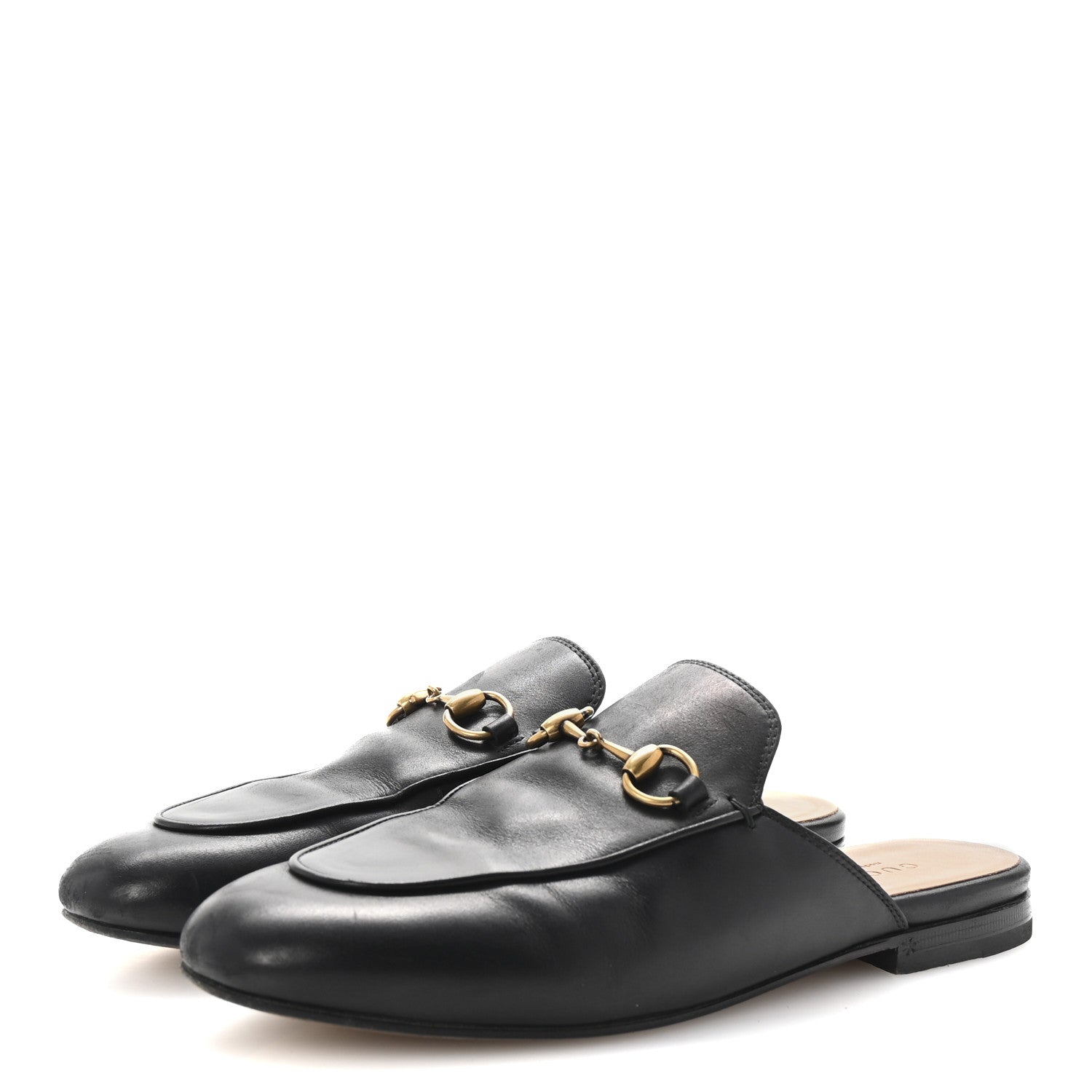 Calfskin Womens Princetown Slippers 36.5 Black