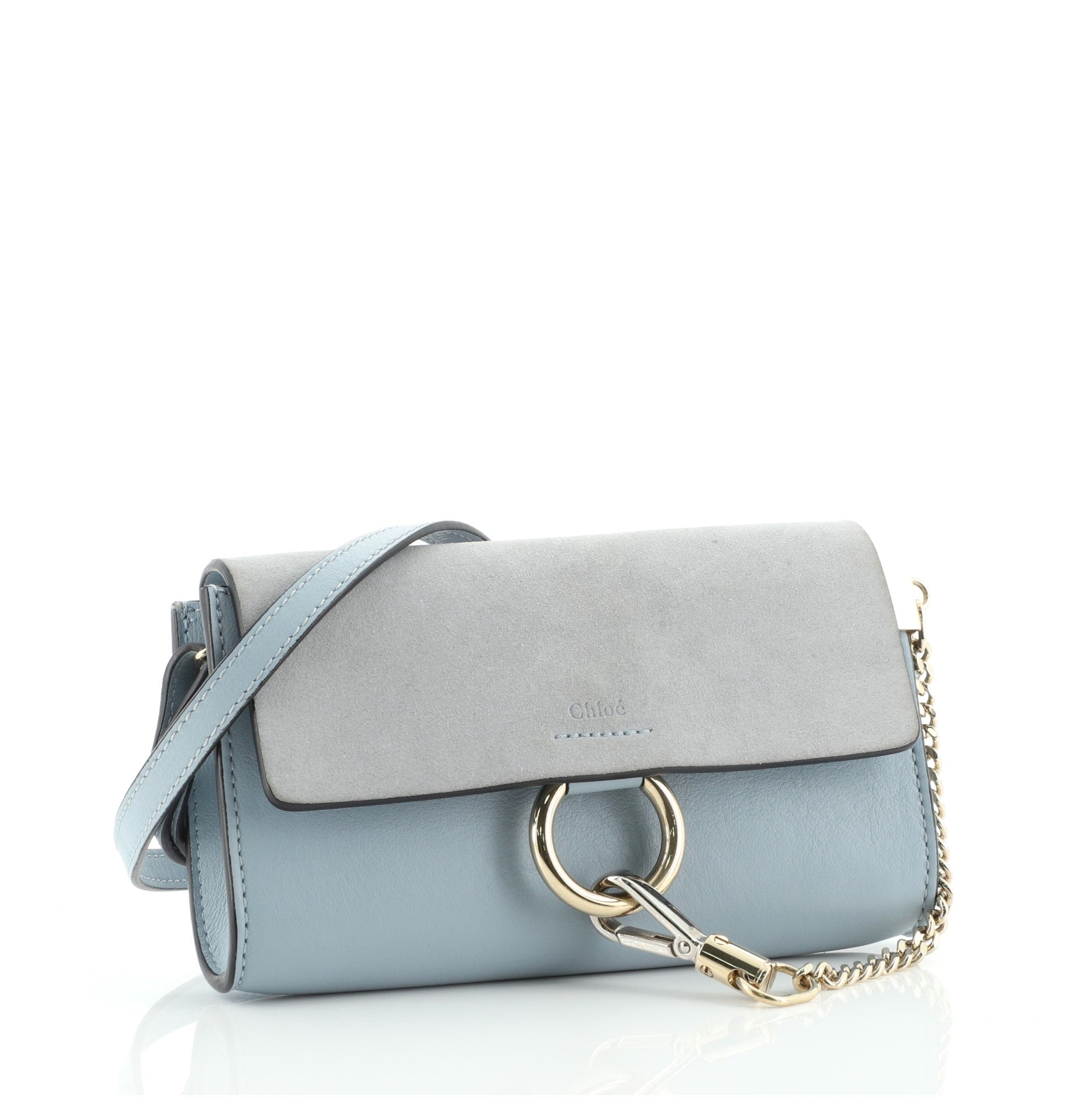 Faye Shoulder Bag Leather and Suede Mini