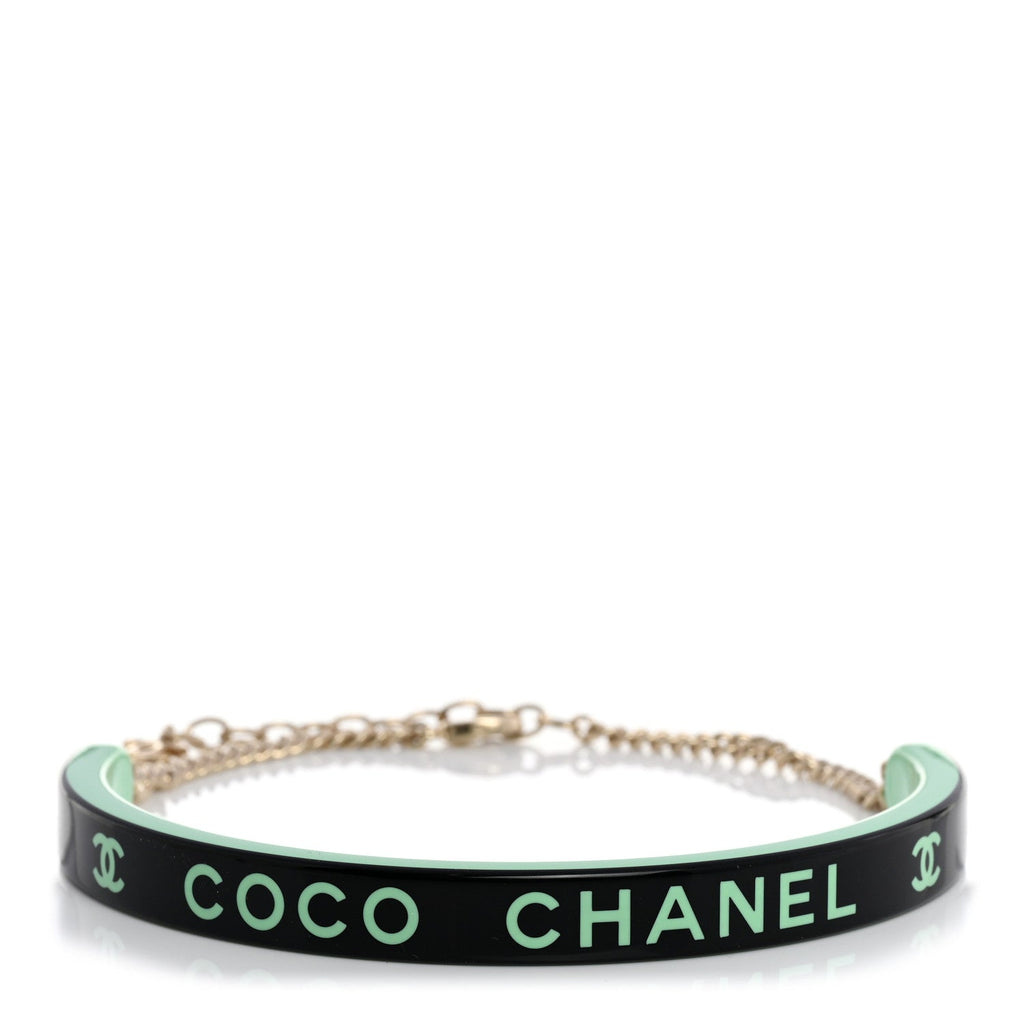 Resin Logo Choker Green Black
