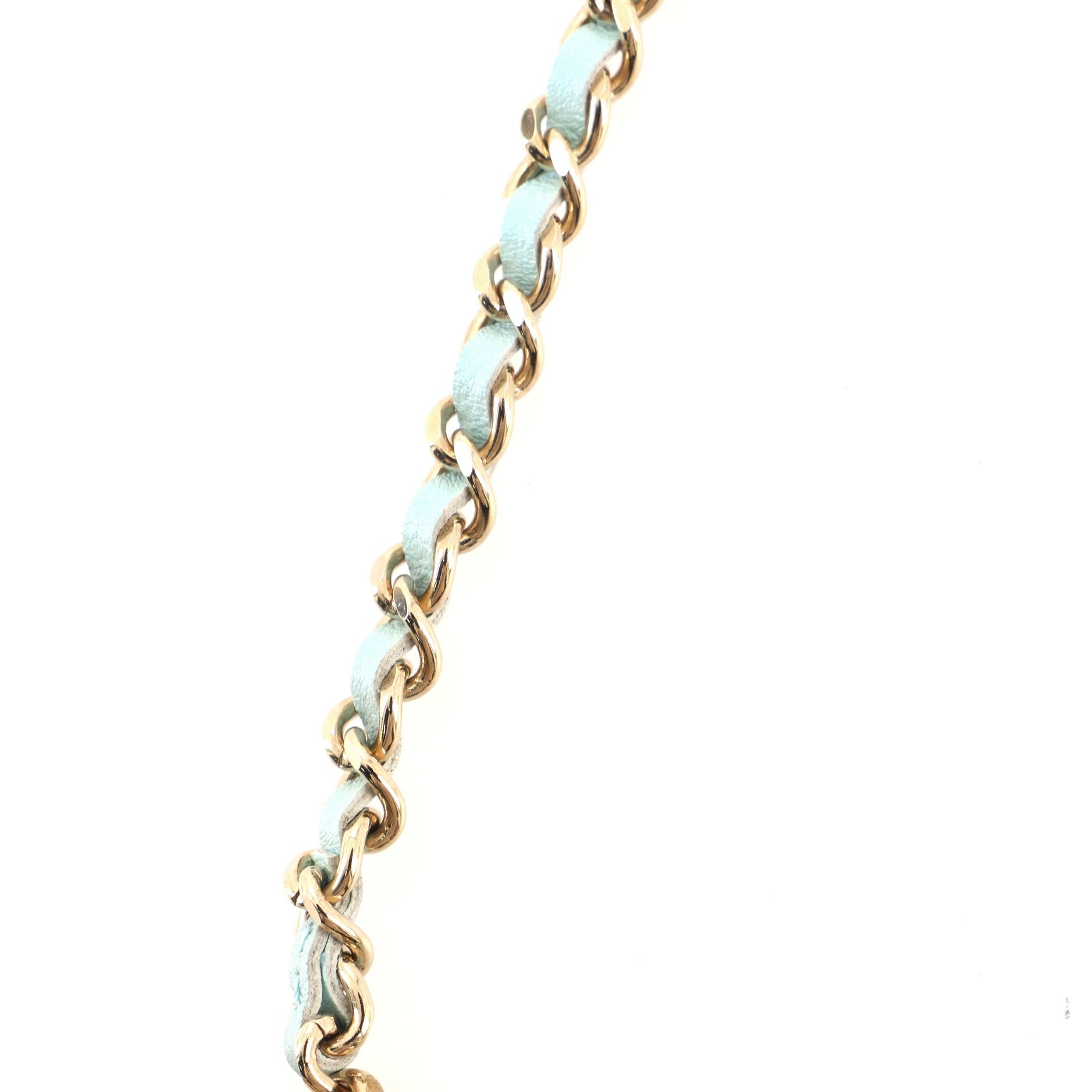 CC Padlock Chain Necklace Metal and Lambskin