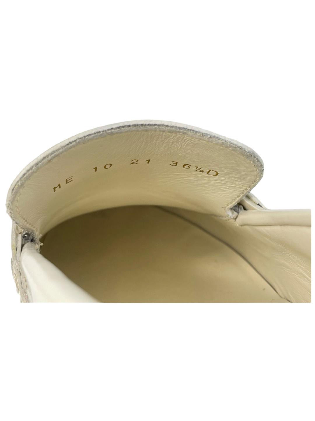 Christian Dior White Loafers 36.5