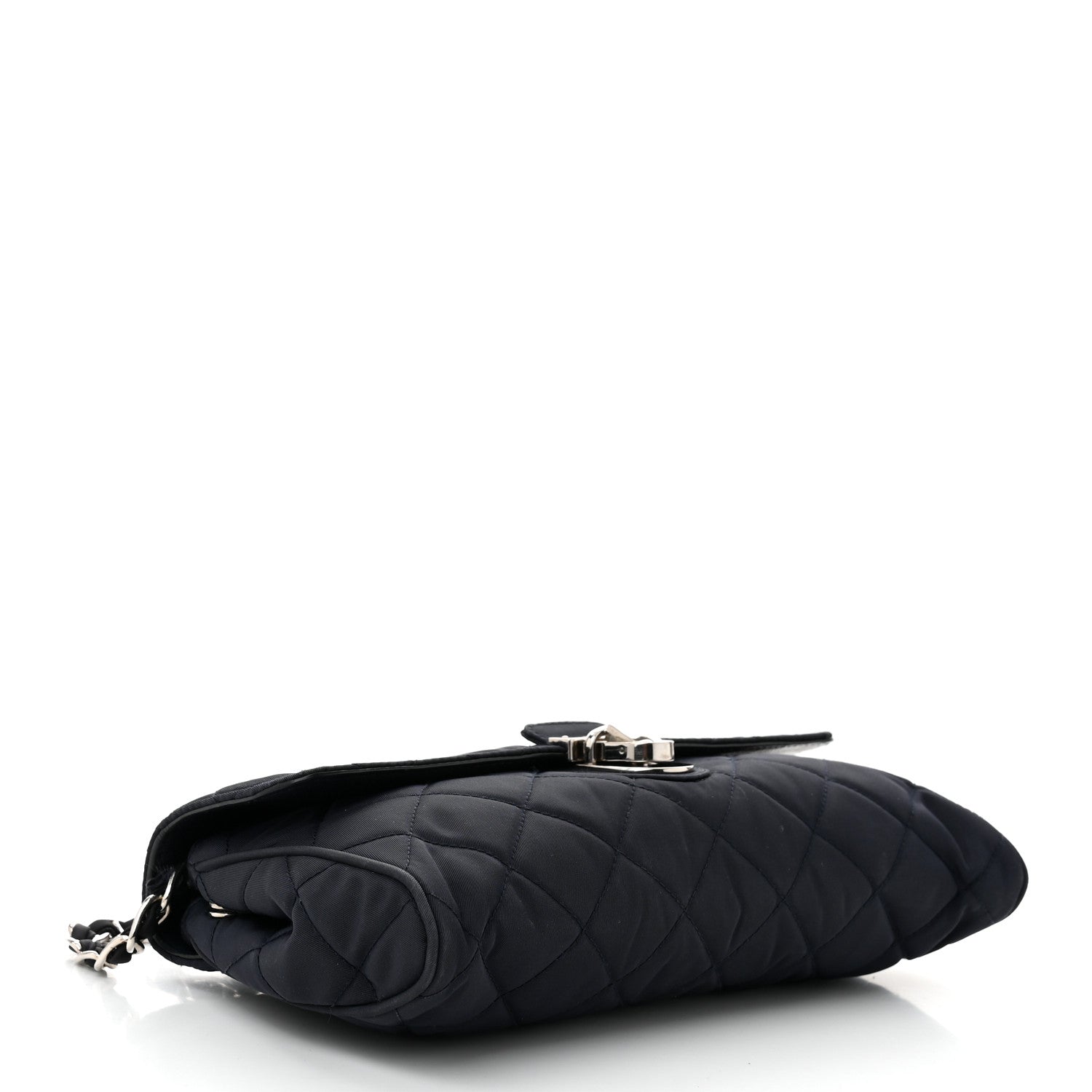 Nylon Tessuto Impuntu Quilted Flap Crossbody Baltico