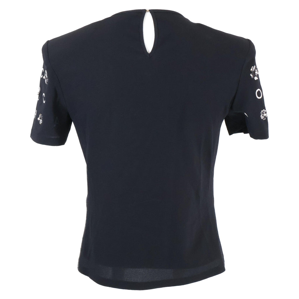 Chanel Camellia & Icon Pearl Silk T-shirt