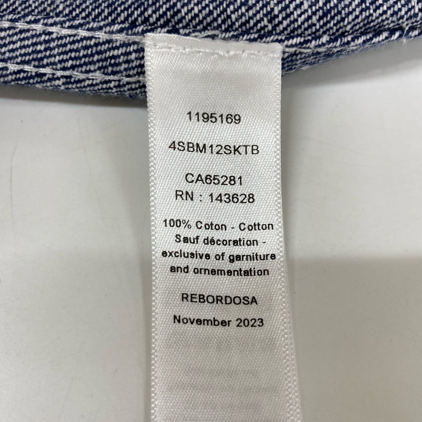 Dior 4SBM12SKTB Denim Skirt