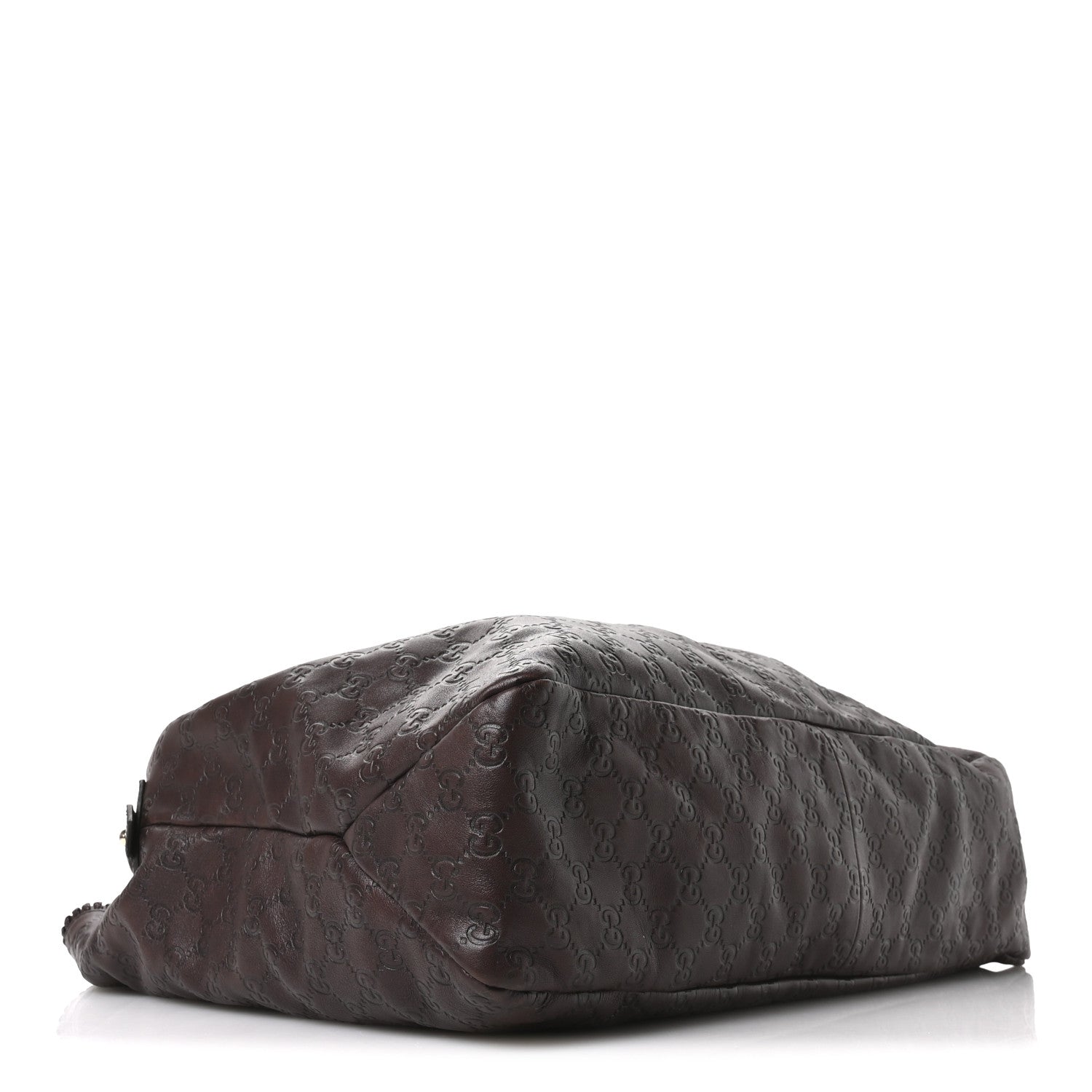 Guccissima Large Horsebit Chain Hobo Chocolate