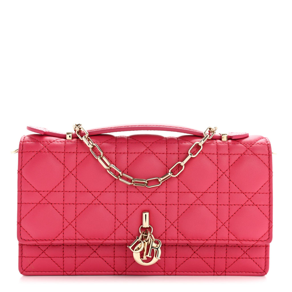 Lambskin Cannage Mini My Dior Bag Passion Pink