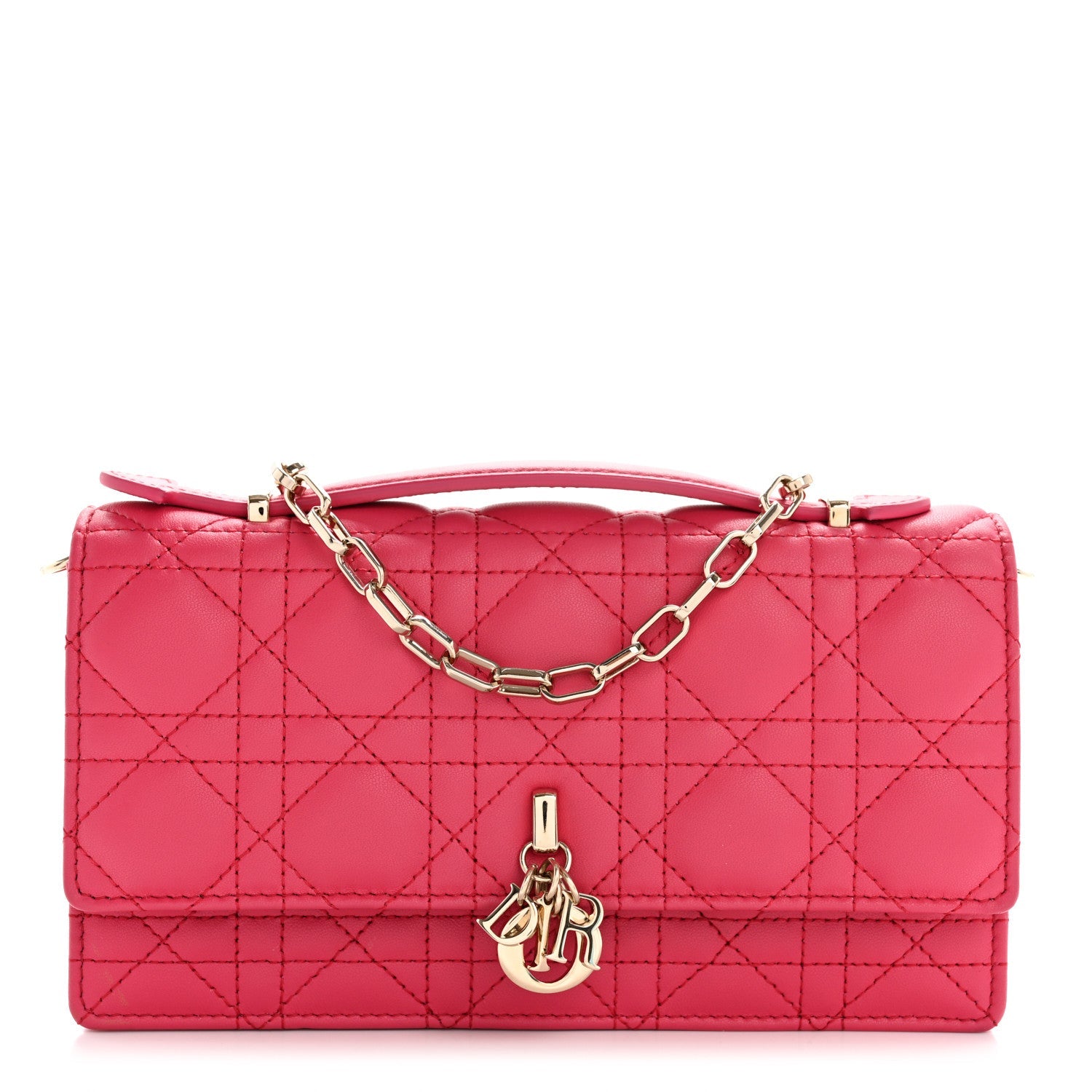Lambskin Cannage Mini My Dior Bag Passion Pink