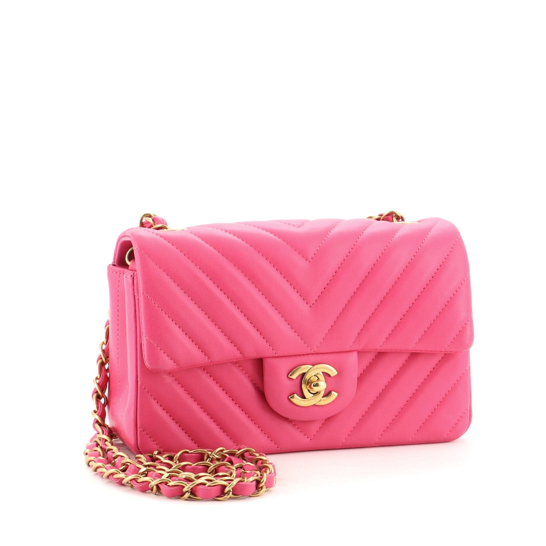 Classic Single Flap Bag Chevron Lambskin Mini