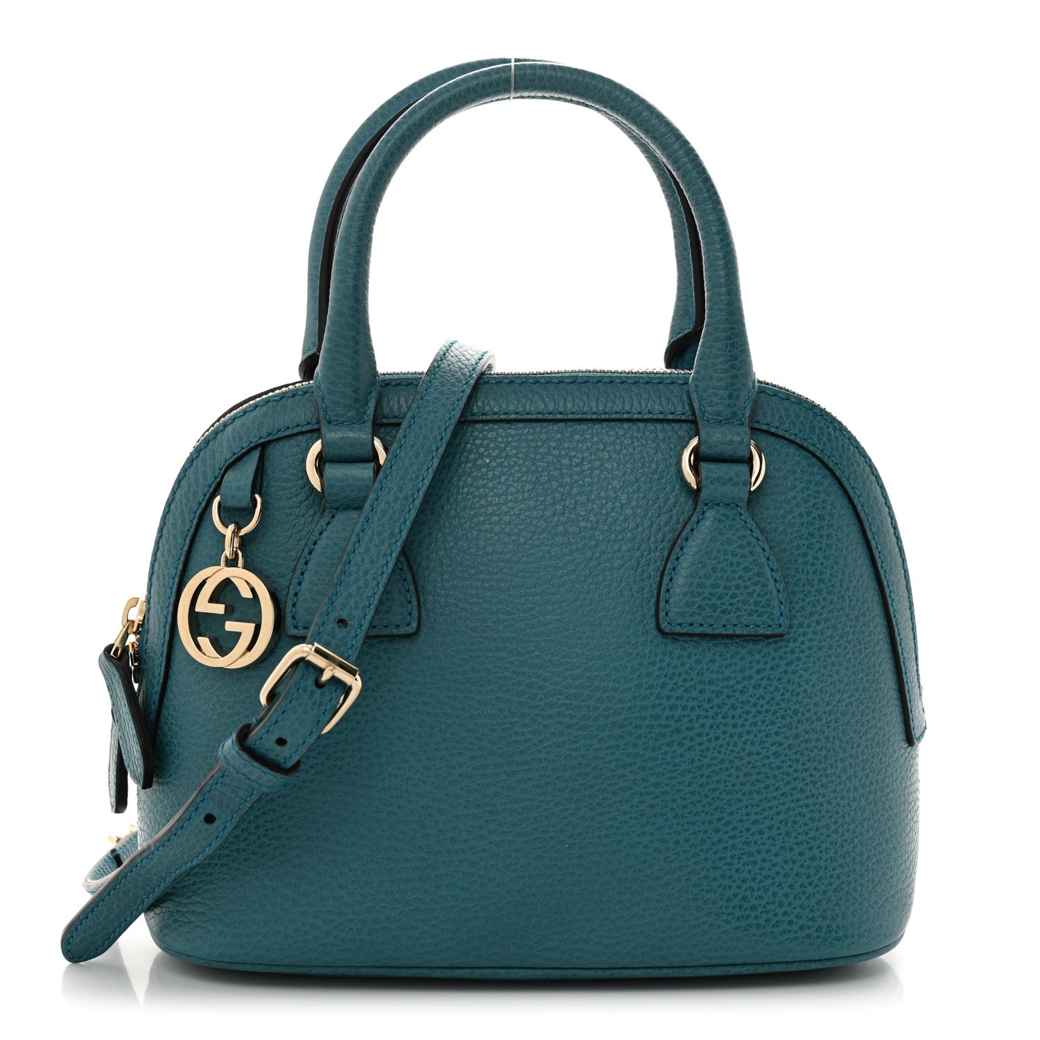 Dollar Calfskin Small GG Charm Dome Bag Cobalt