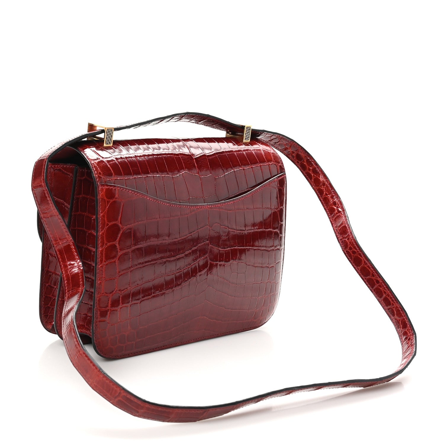 Shiny Niloticus Crocodile Lizard Marquette Constance 24 Rouge H