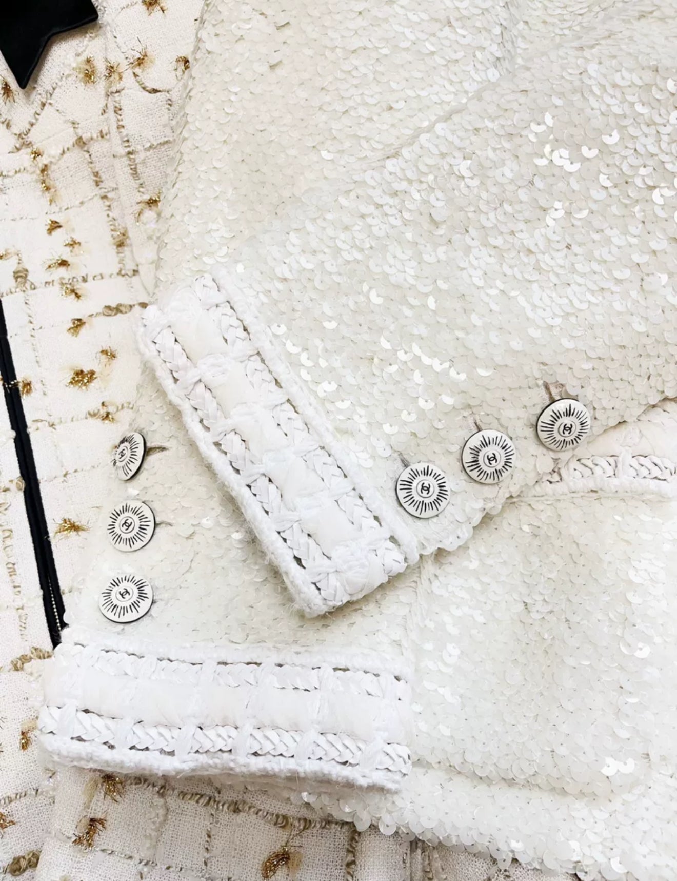 Chanel 22C Ecru & White Jacket