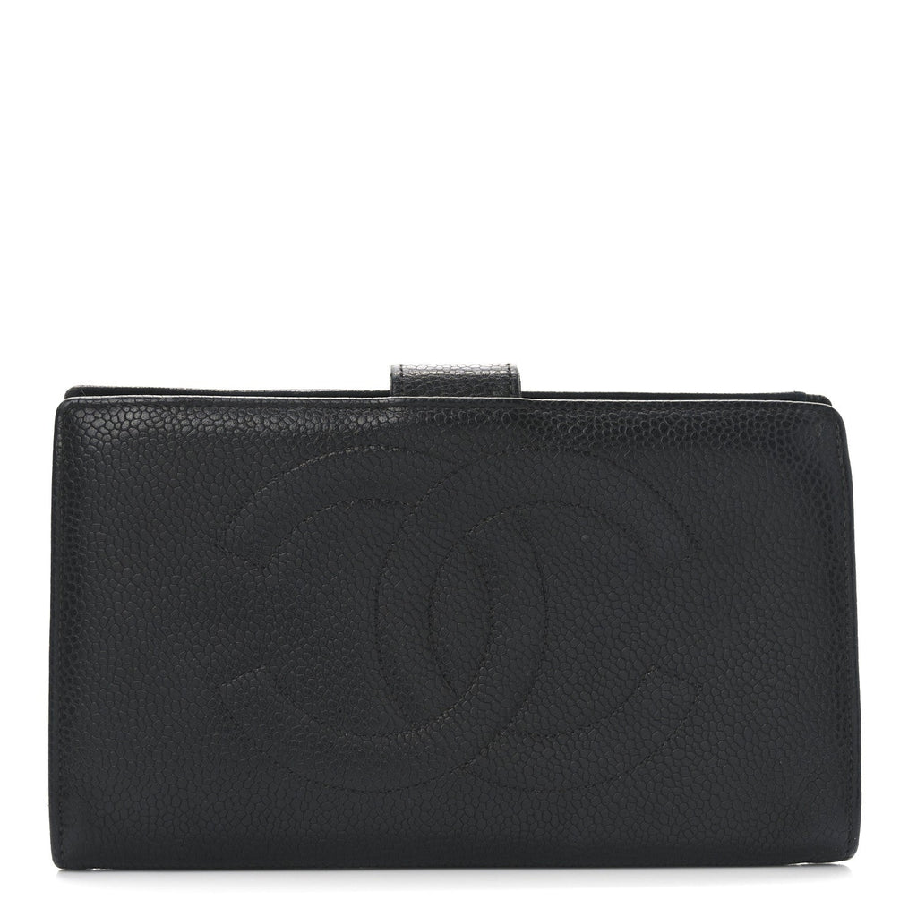 Caviar Timeless CC French Wallet Black