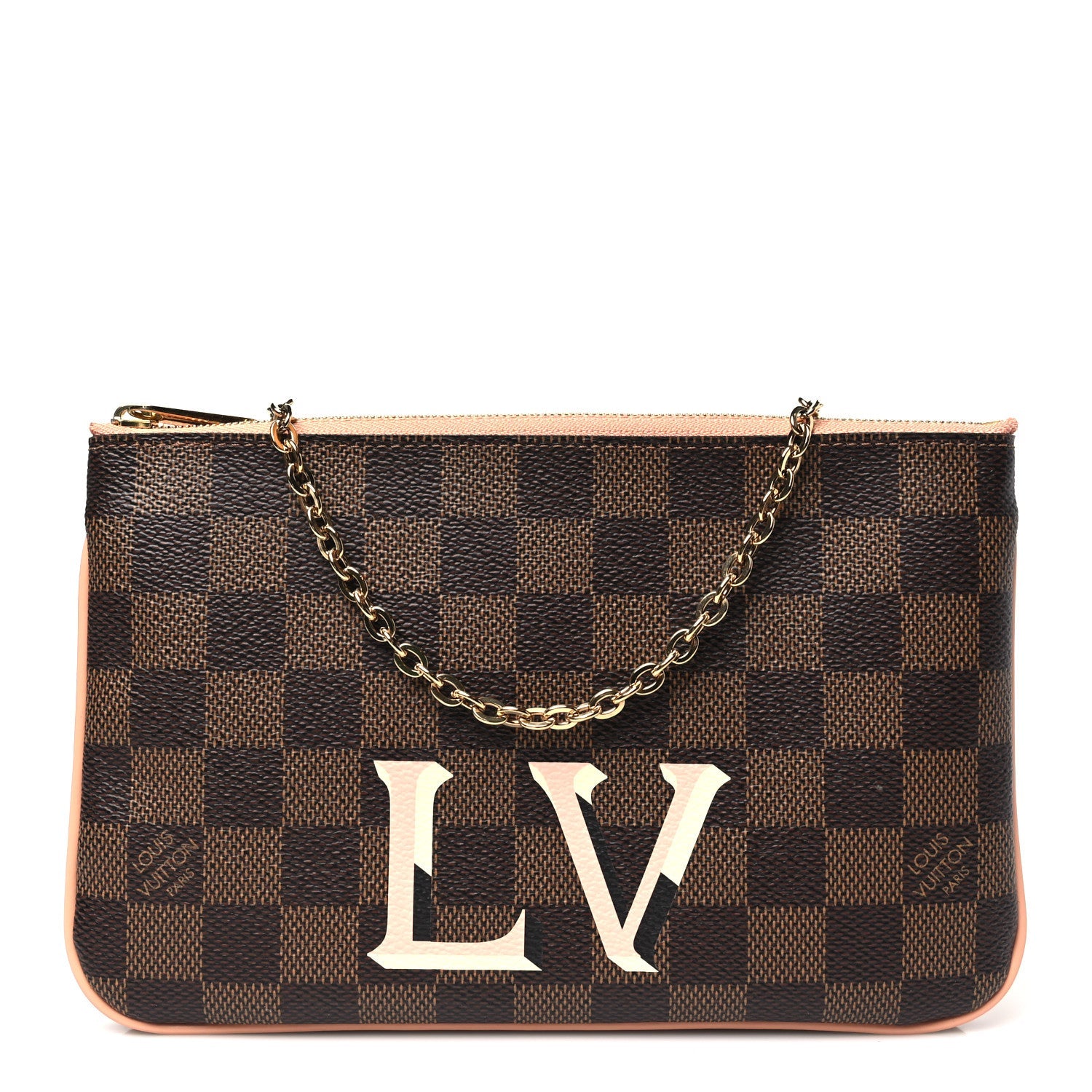 Damier Ebene Double Zip Pochette