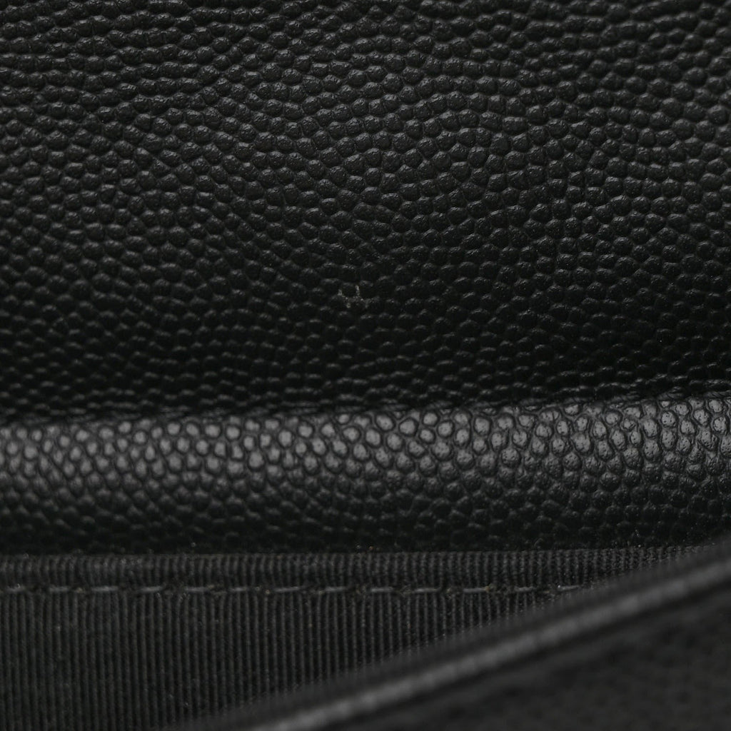 Caviar Quilted Medium Zip Around Backpack Black