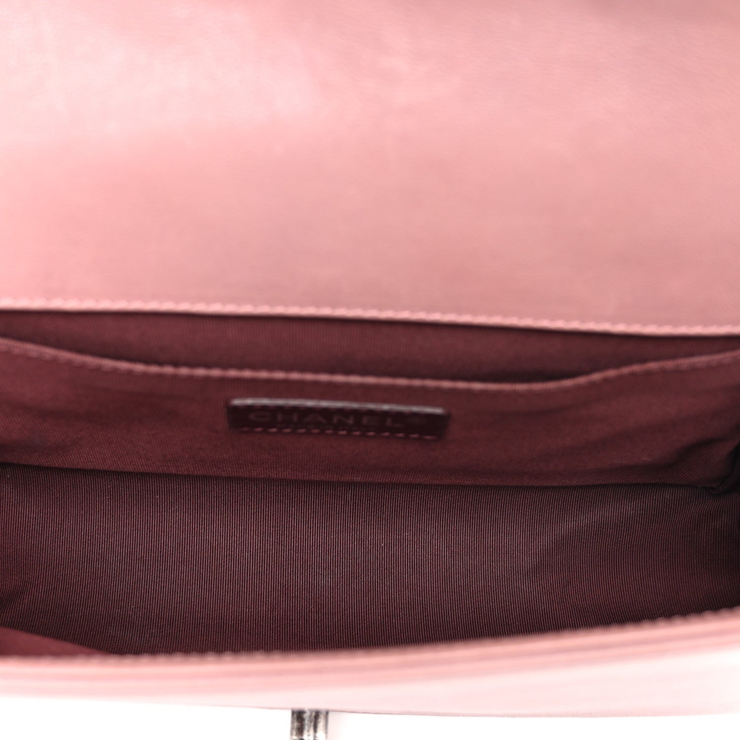 Calfskin Quilted Double Stitch Medium Boy Flap Pink