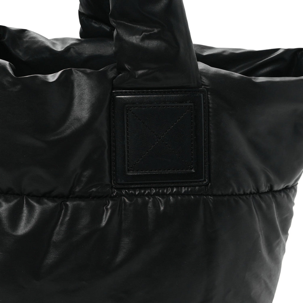 Nylon Quilted Coco Cocoon Reversible Tote Black