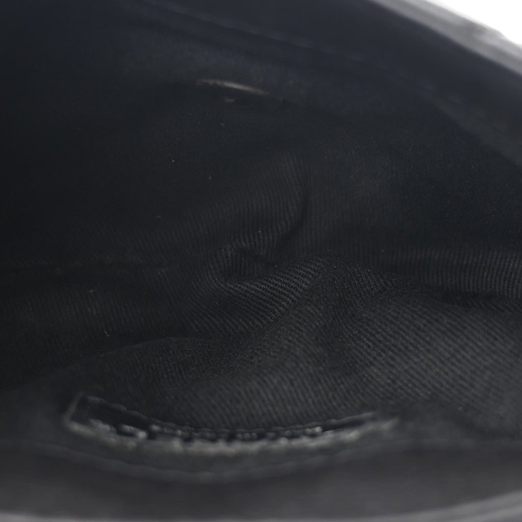 Caviar Aged Calfskin Mini Bubble Graphic Messenger Bag Black
