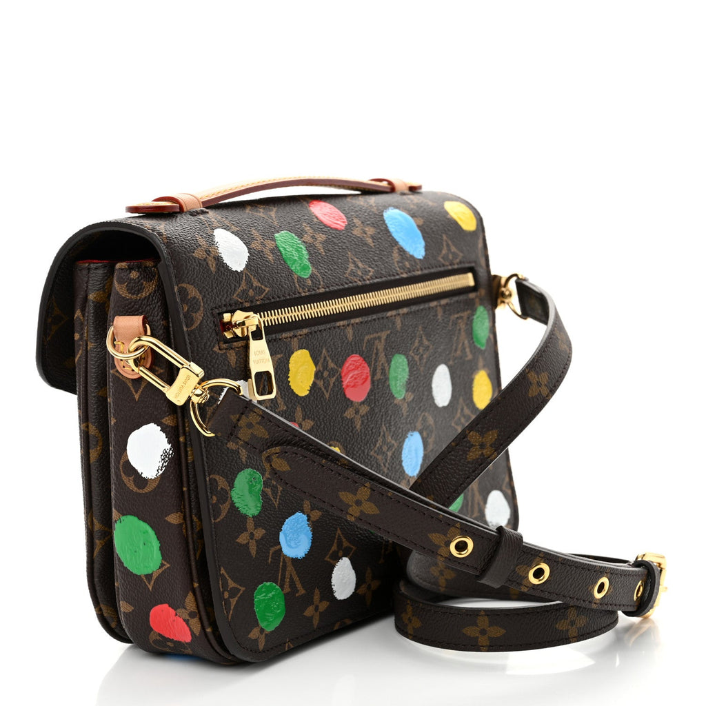LV x YK Monogram Painted Dots Pochette Metis