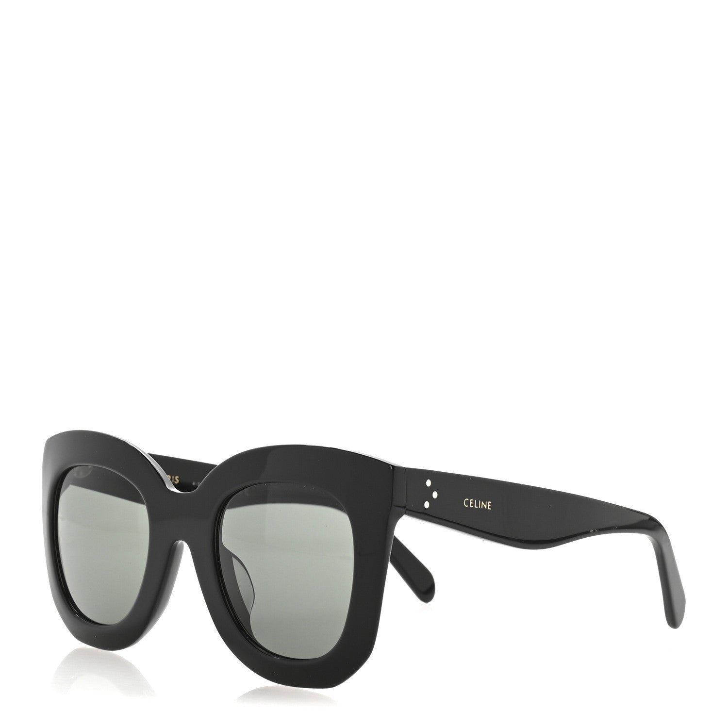 Oversized Round Sunglasses CL4005FN Black