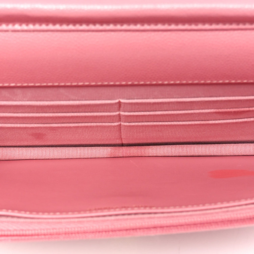 Caviar Quilted Wallet On Chain WOC Dark Pink