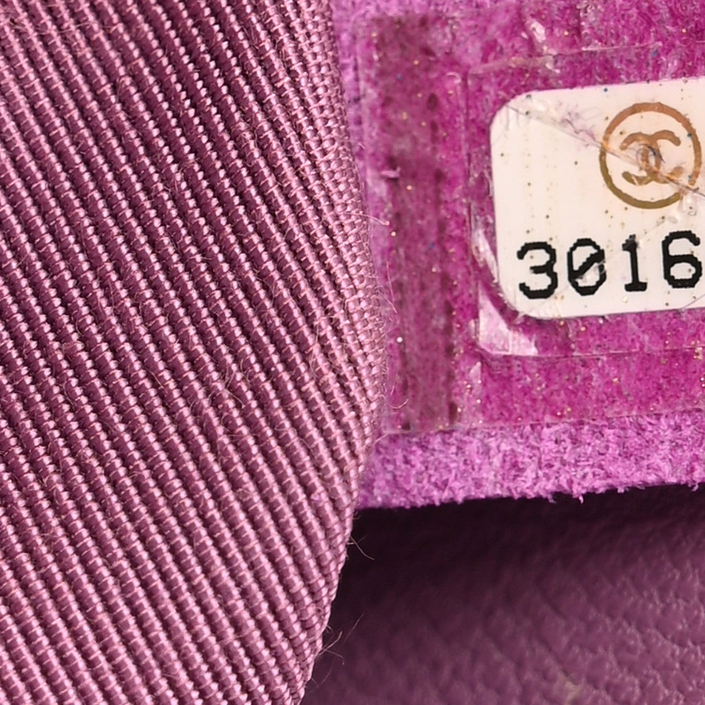 Lambskin Sleek And Chic Flap Purple