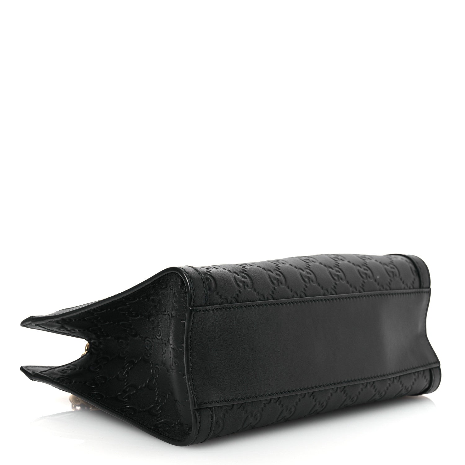 Guccissima Small Padlock Tote Black