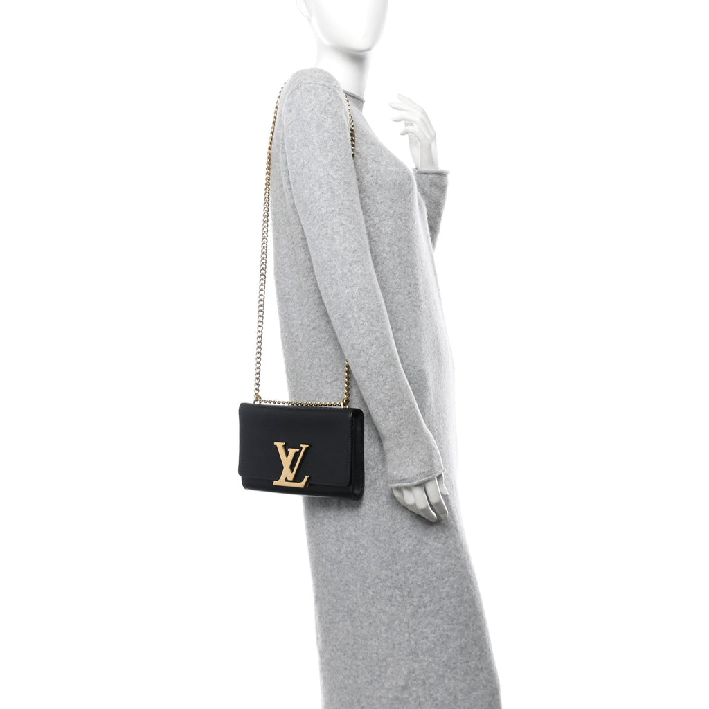 Calfskin Chain Louise MM Black
