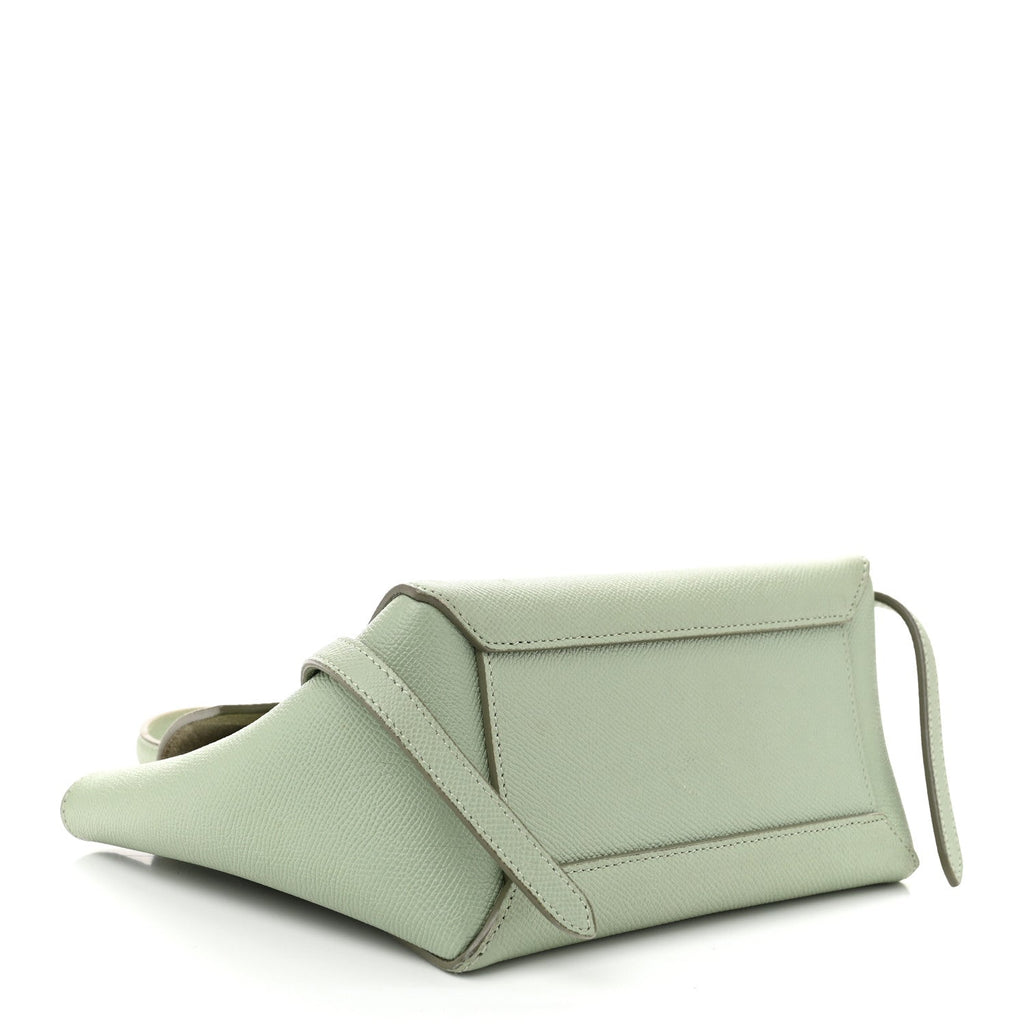 Grained Calfskin Nano Belt Bag Pastel Green