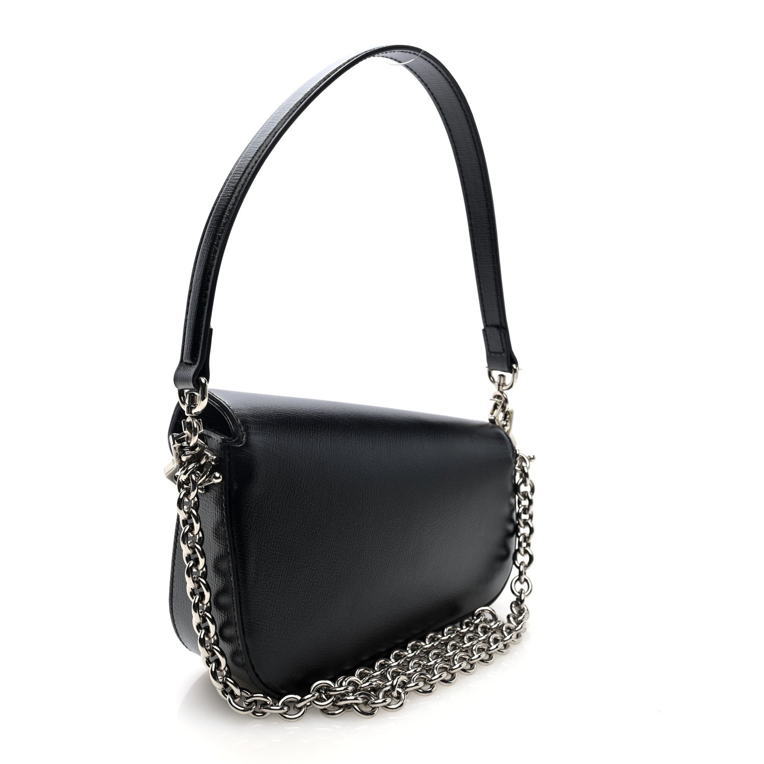 Calfskin Mini Horsebit 1955 Asymmetric Shoulder Bag Black