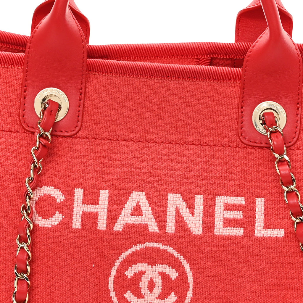 Mixed Fibers Small Deauville Tote Red