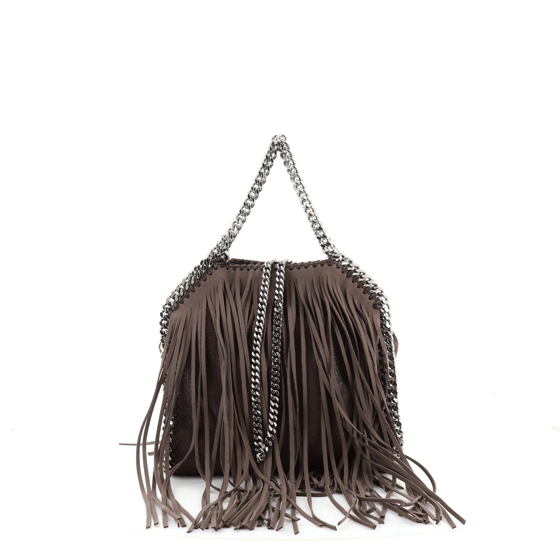 Falabella Fringe Fold Over Crossbody Bag Shaggy Deer Mini