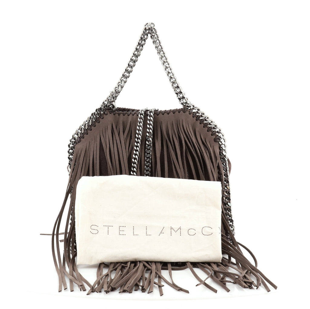 Falabella Fringe Fold Over Crossbody Bag Shaggy Deer Mini
