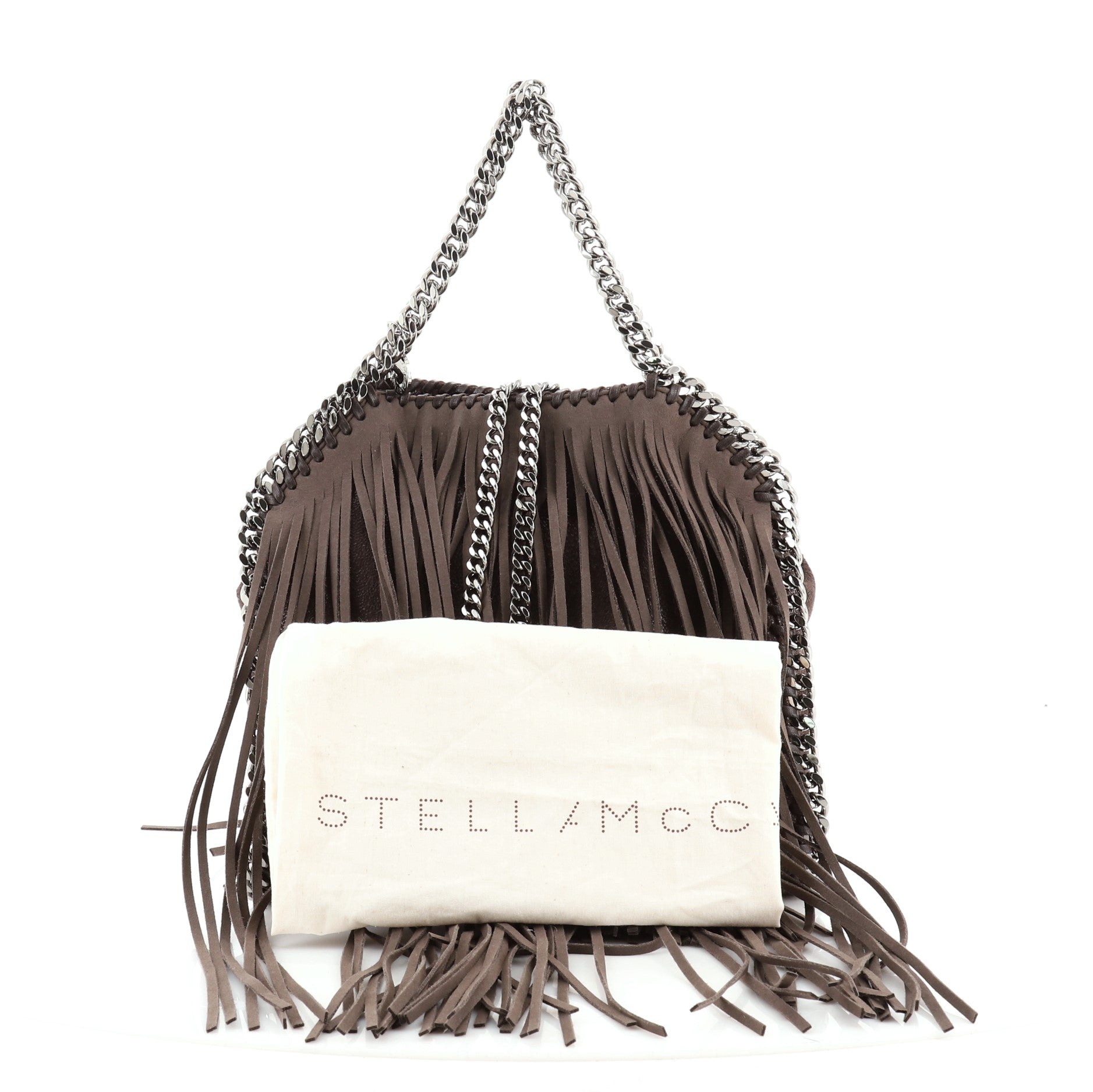 Falabella Fringe Fold Over Crossbody Bag Shaggy Deer Mini
