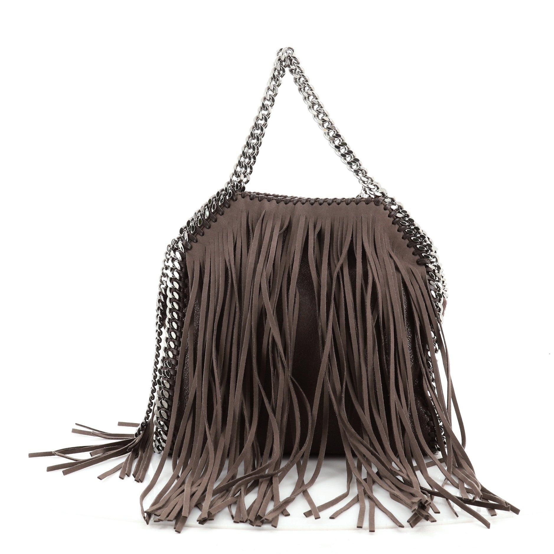 Falabella Fringe Fold Over Crossbody Bag Shaggy Deer Mini