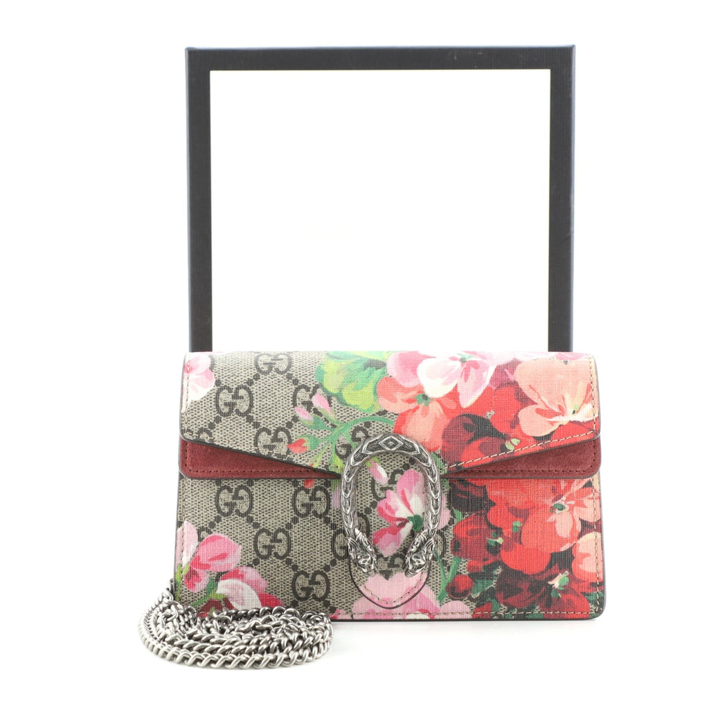 Dionysus Bag Blooms Print GG Coated Canvas Super Mini