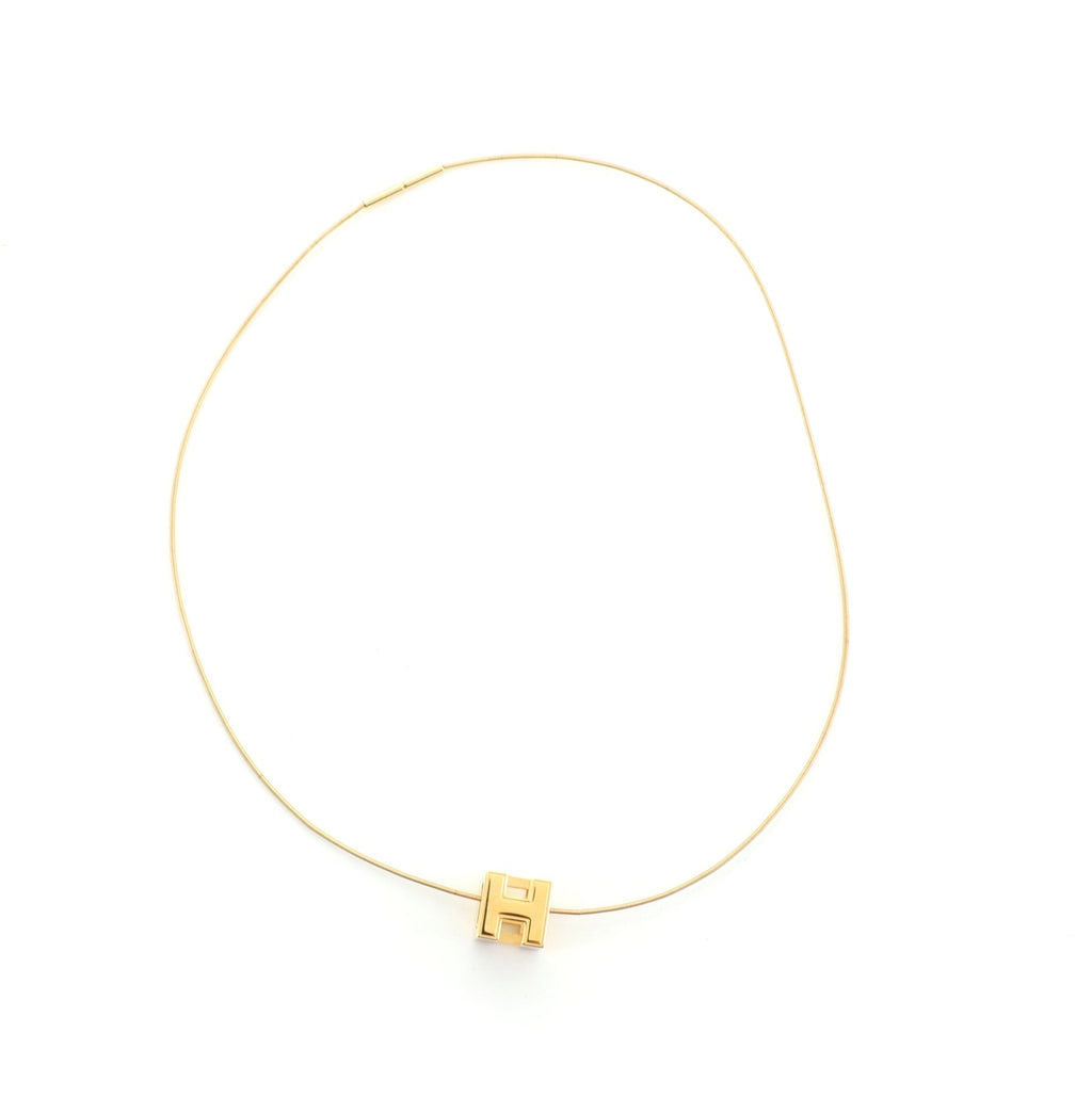 Pop H Cube Pendant Necklace Metal with Enamel
