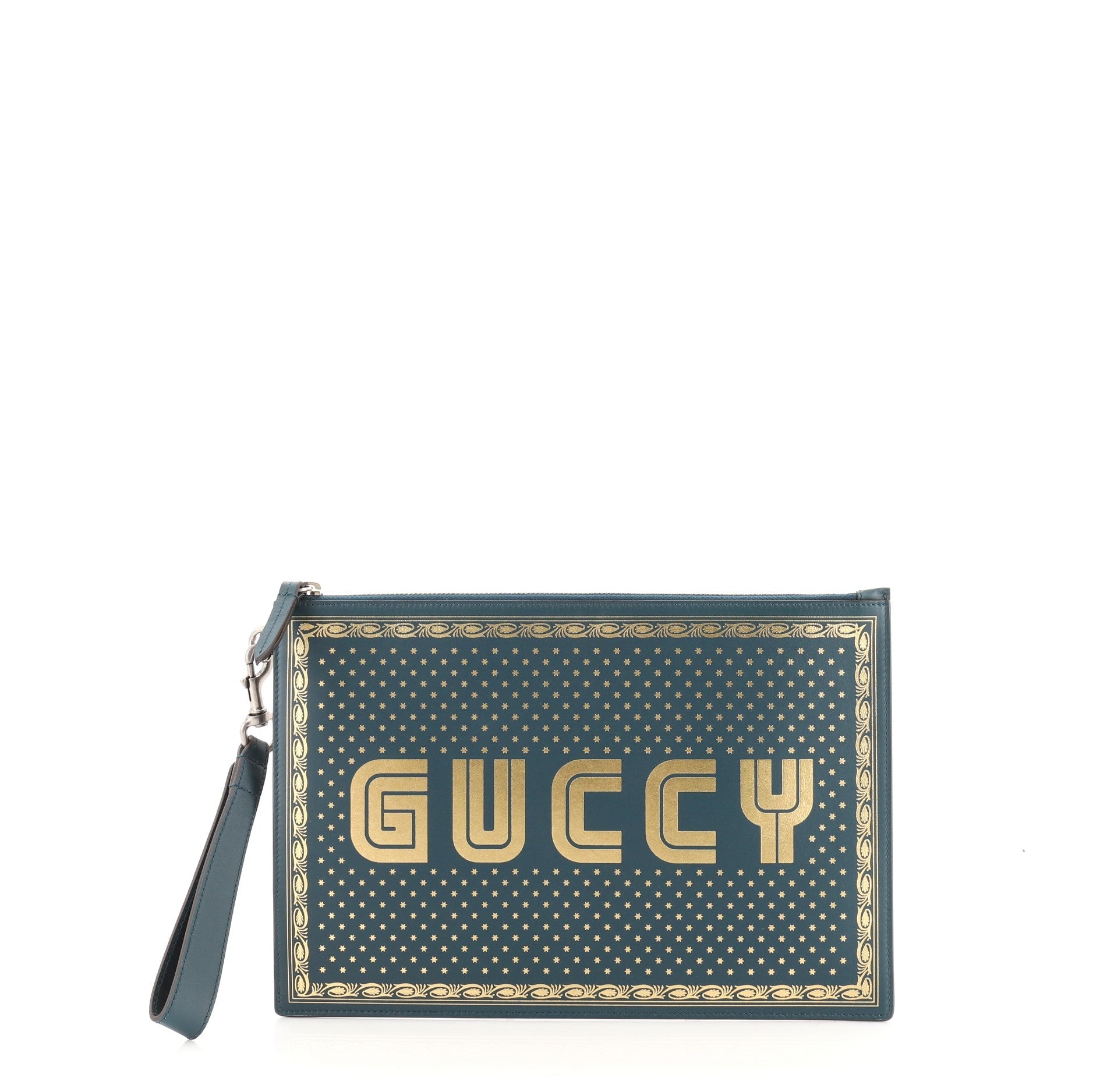 Wristlet Clutch Limited Edition Printed Leather