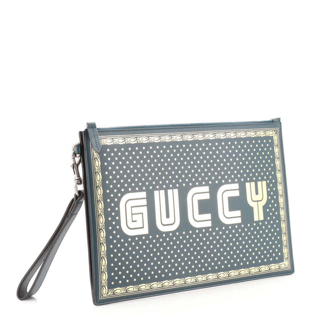 Wristlet Clutch Limited Edition Printed Leather