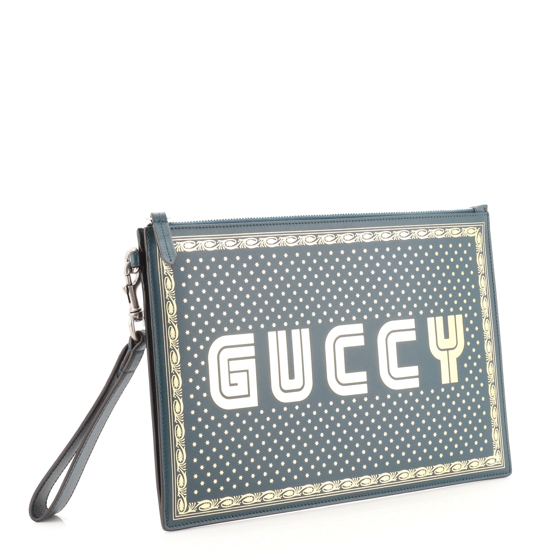 Wristlet Clutch Limited Edition Printed Leather