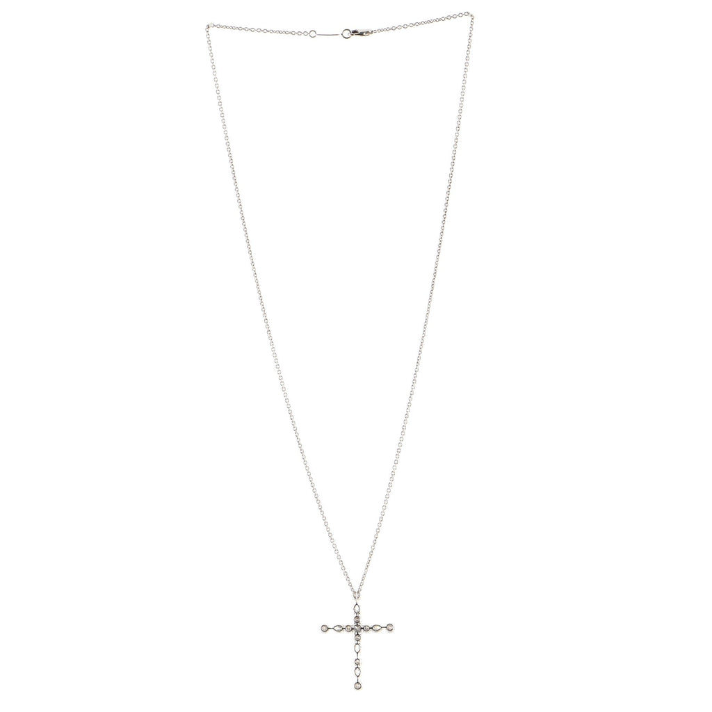 Madonna Cross Pendant Necklace Platinum with Diamonds 1.55CTS. TW.